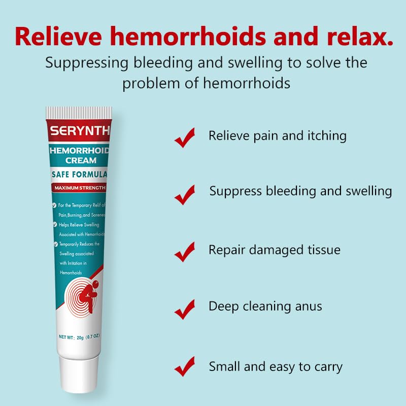 Hemorrhoid Cream for Men and Women, with Lidocaine and Phenylephrine HCl, Provides Fast Relief from hemorrhoid discomfort. Naturally formulated for Hemorrhoids and fissures (0.7 oz) AnisxBuy Supplements Australia