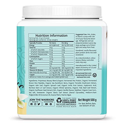 Sunwarrior Plant-Based Vegan Youthful Beauty Collagen Building Protein Peptides SunwarriorBuy Supplements Australia