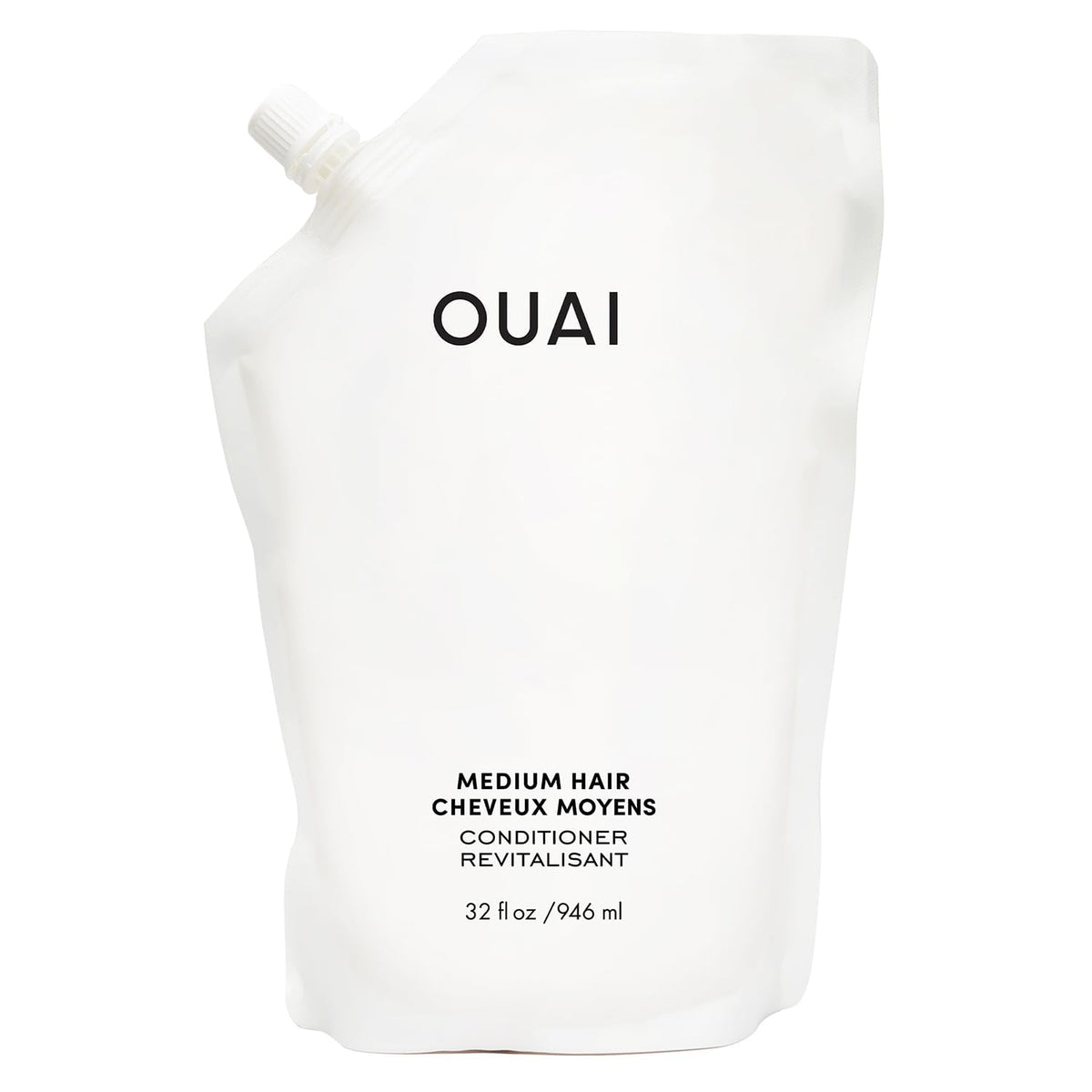 OUAI Medium Conditioner Refill - Hydrating Hair Conditioner with Coconut Oil, Babassu Oil, and Keratin - Strengthens, Repairs and Adds Shine - Paraben and Phthalate Free Hair Care Products (32 Oz) OUAIBuy Supplements Australia