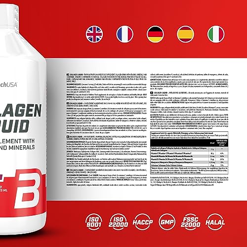BioTechUSA Collagen Liquid, Flavored Dietary Supplement Drink with Collagen, Vitamins BioTechUSABuy Supplements Australia