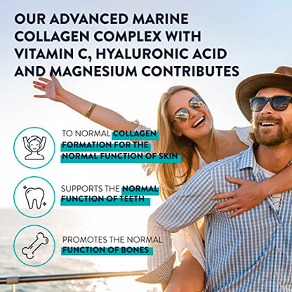 Marine Collagen Tablets for Women and Men with Hyaluronic Acid, Natural Vitamin C & Magnesium - with Pure Collagen peptides AAVALABSBuy Supplements Australia