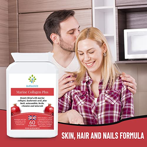 nfiniVit Marine Collagen Plus Blend Capsules - Hair Growth Enhancer with Enriched Vitamin C and Vitamin E InfiniVitBuy Supplements Australia