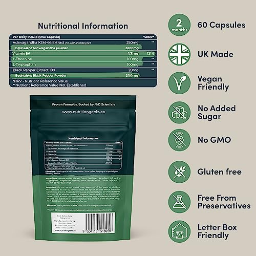 Ashwagandha KSM 66 Complex - 3000mg Enhanced with Amino Acids & Vitamin B6 Nutrition GeeksBuy Supplements Australia