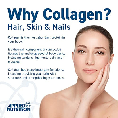 Applied Nutrition Collagen Peptides Powder - Hydrolysed Bovine Collagen Protein, Halal, Healthy Skin, Hair, Nails (Unflavoured) (300g - 15 Servings) Applied NutritionBuy Supplements Australia