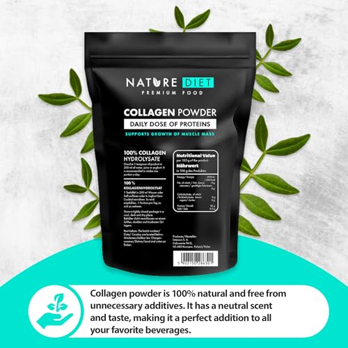 Nature Diet - Collagen Powder 600 g | Hydrolysate | Unflavored | Collagen Peptides | Source of Protein Nature DietBuy Supplements Australia