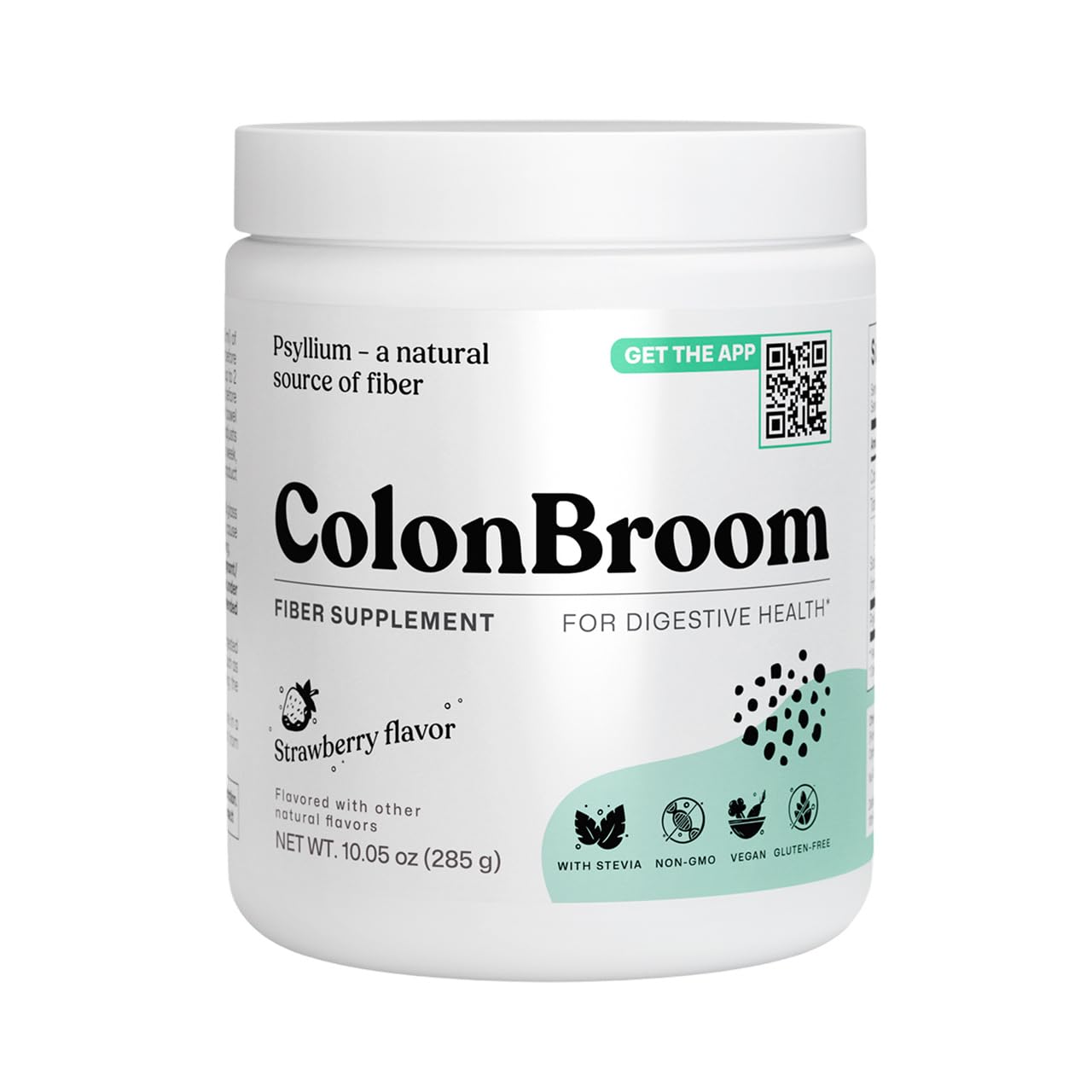 ColonBroom Psyllium Husk Powder - Colon Cleanse for Bloating Relief & Gut Health - Fiber Powder Drink - Easy to Mix - Vegan, Gluten Free, Non-GMO - Strawberry (50 Servings) ColonBroomBuy Supplements Australia