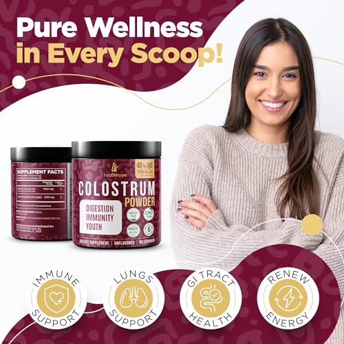 Bovine Colostrum Powder - 40% IgG Highly Concentrated Pure Bovine Colostrum InstaSkincareBuy Supplements Australia