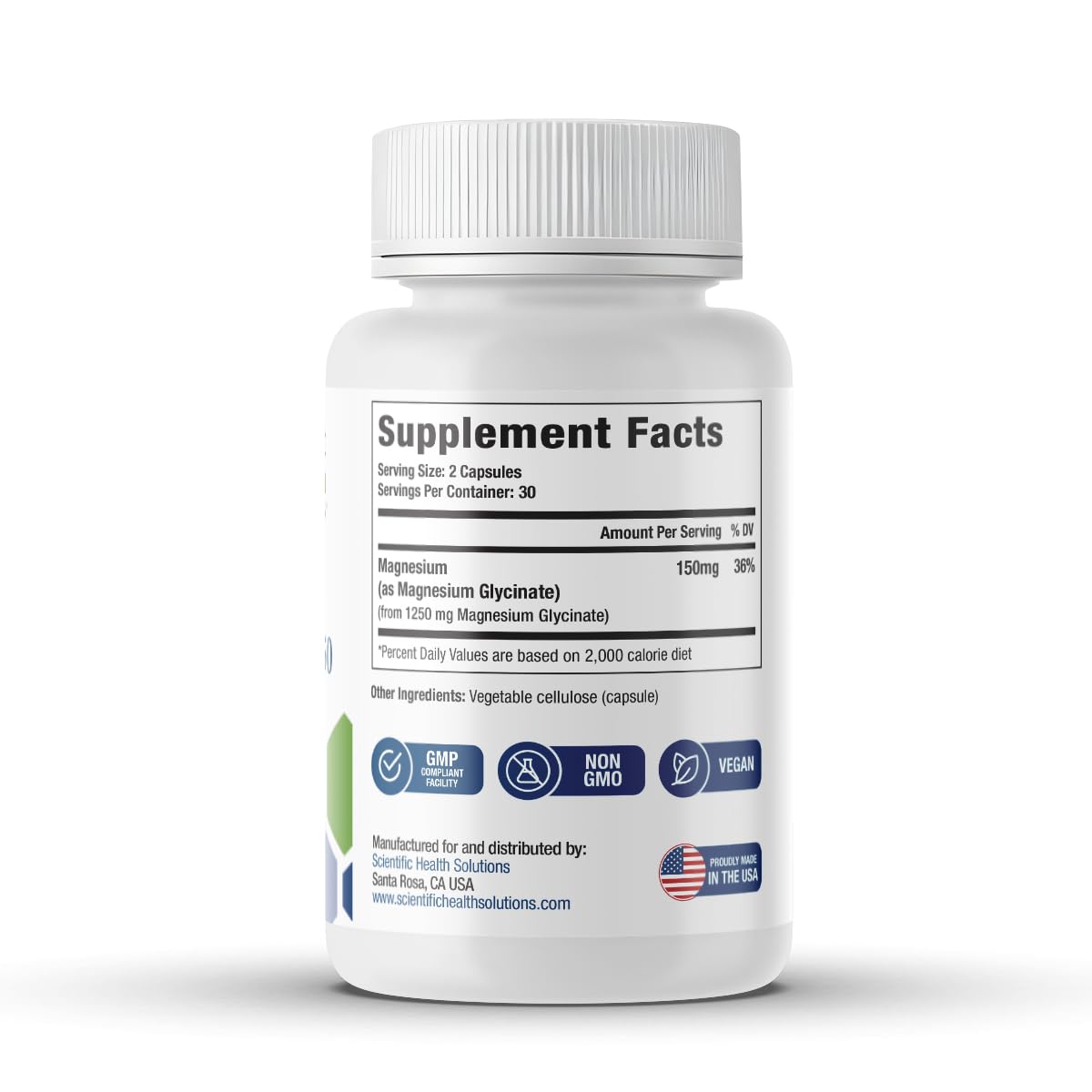Scientific Health Solutions Magnesium Glycinate 150 mg – High‑Absorption Magnesium for Heart, Bone & Muscle Health – Supports Leg Cramps & Cardiovascular Function – Gentle on Stomach, Vegan, 60 Count Scientific Health SolutionsBuy Supplements Australia