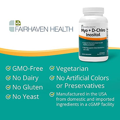 Fairhaven Health Myo-Inositol and D-Chiro Inositol Supplement | 40:1 Ratio | Female Fairhaven HealthBuy Supplements Australia