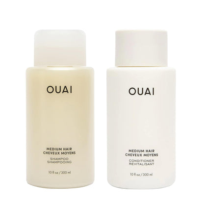 OUAI Medium Hair Shampoo and Conditioner Set - Sulfate-Free Shampoo and Conditioner for Women & Men - Made with Keratin, Shea Butter & Avocado Oil - Free of Parabens & Phthalates (10 Fl Oz) OUAIBuy Supplements Australia