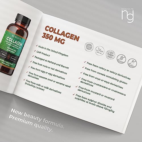 Newgate Labs Marine Collagen 350mg with Hyaluronic Acid, Vitamin C & Vitamin E Newgate LabsBuy Supplements Australia