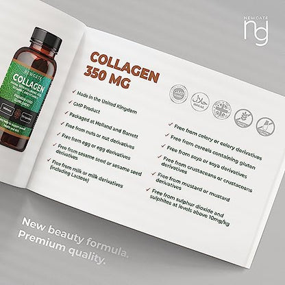 Newgate Labs Marine Collagen 350mg with Hyaluronic Acid, Vitamin C & Vitamin E Newgate LabsBuy Supplements Australia