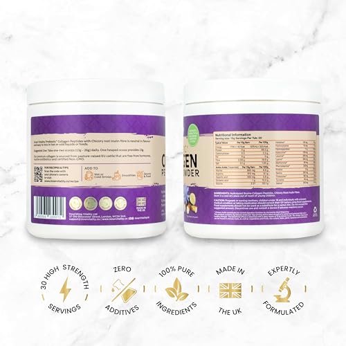 Prebiotic Collagen Powder - 390g Hydrolysed Bovine Collagen Peptides with Prebiotics for Gut Health & Skin Inner VitalityBuy Supplements Australia