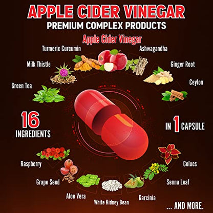 Zolotus 14x Strength Apple Cider Vinegar Capsules, Equivalent to 14500mg, with Turmeric ZolotusBuy Supplements Australia