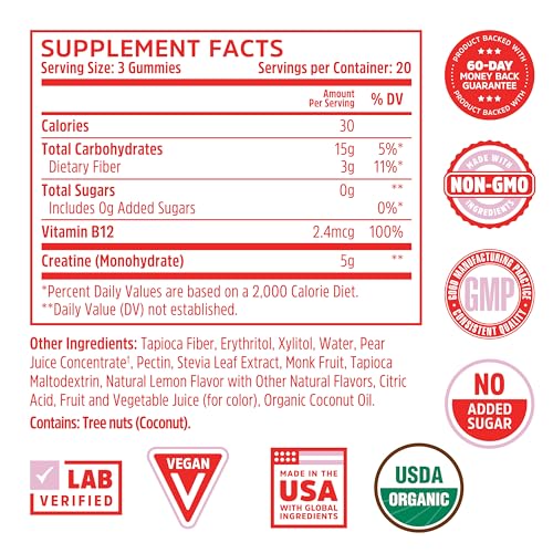Zhou Nutrition Creatine Monohydrate Chewables 5g for Men & Women, Sugar Free Zhou NutritionBuy Supplements Australia