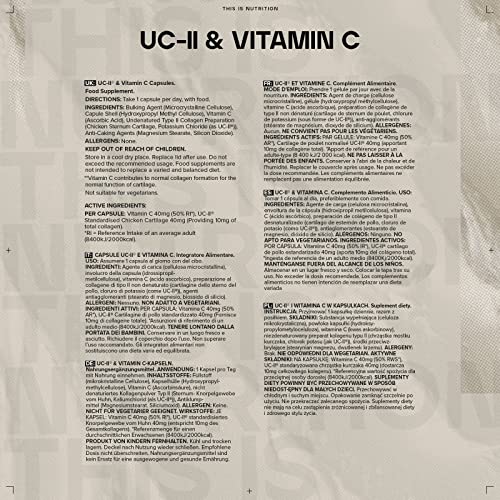 Bulk UC II Collagen Capsules, 40 mg, Pack of 60, Packaging May Vary BulkBuy Supplements Australia