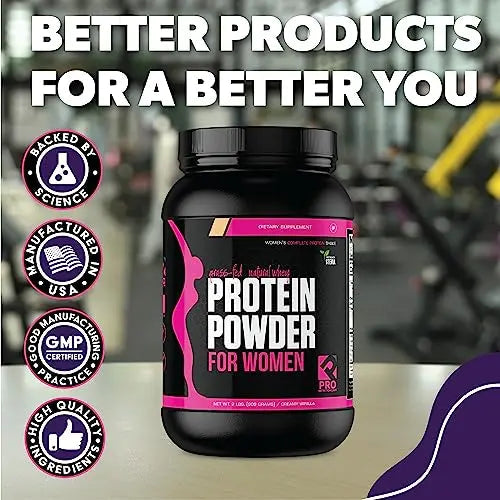 Whey Protein Powder for Women - Supports Lean Muscle - Low Carb - Gluten Free - Grass Fed & rBGH Hormone Free (Creamy Vanilla, 2 lb) PRO NUTRITION LABS