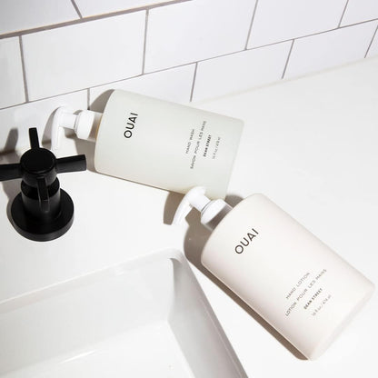 OUAI Hand Wash and Hand Lotion Set, Dean Street Scent - Moisturizes and Exfoliates with Daily Use - Made with Jojoba Esters, Avocado & Rosehip Oils (16 Fl Oz Each) OUAIBuy Supplements Australia