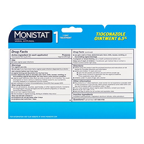 Monistat 1-Day Yeast Infection Treatment | Prefilled | Tioconazole Ointment MonistatBuy Supplements Australia