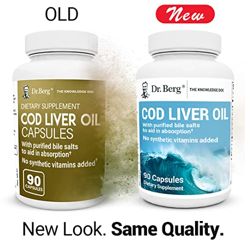 Dr. Berg Cod Liver Oil Capsules from Wild Caught Cod - No Smells or Bad Aftertaste Dr. Berg NutritionalsBuy Supplements Australia