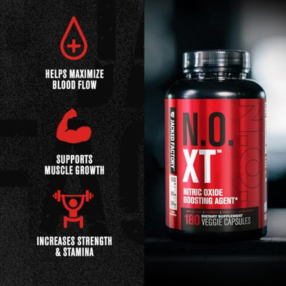 Jacked Factory N.O. XT Nitric Oxide Supplement with Nitrosigine L Arginine, L Citrulline Jacked FactoryBuy Supplements Australia
