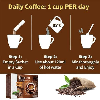 Bloom Collagen Coffee, Collagen Coffee from Japan, Bloom Coffee Collagen HOPASRISEEBuy Supplements Australia