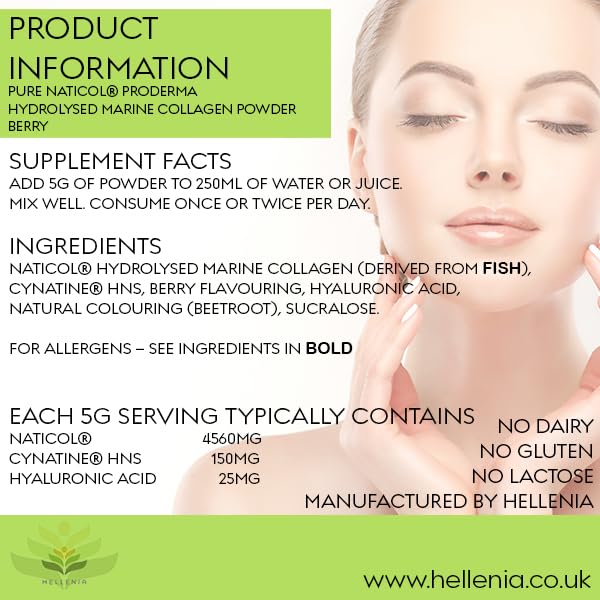Pure Hydrolysed Marine Collagen Powder 300g | Berry Flavour | Type 1 and 3 HelleniaBuy Supplements Australia