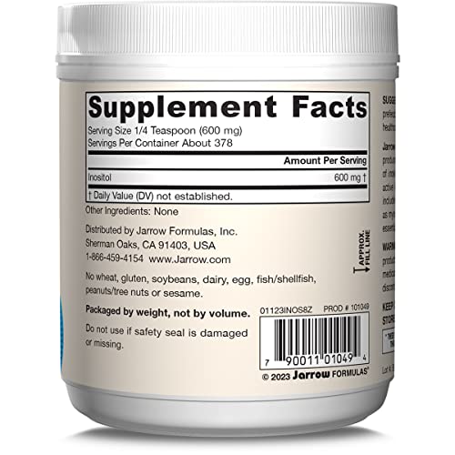 Jarrow Formulas Inositol 600 mg, Dietary Supplement for Cellular Health Support, 8 oz Jarrow FormulasBuy Supplements Australia