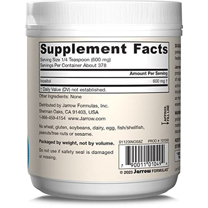 Jarrow Formulas Inositol 600 mg, Dietary Supplement for Cellular Health Support, 8 oz Jarrow FormulasBuy Supplements Australia