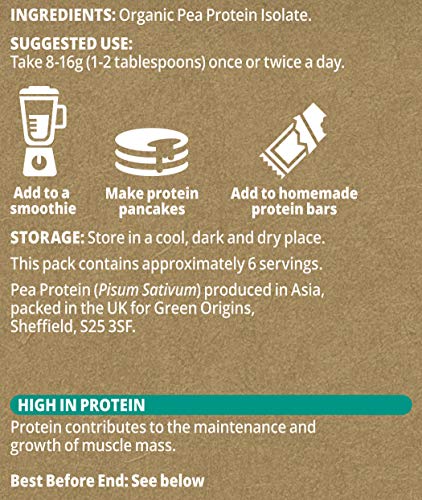 Green Origins Organic Pea Protein Powder 100g Green OriginsBuy Supplements Australia