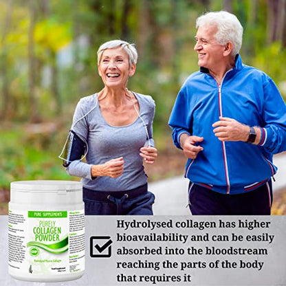 Collagen Powder Marine Supplement | Hydrolyzed Protein peptides with Hyaluronic Acid Vitamin C Biotin etc for Women Men Pure Food SupplementsBuy Supplements Australia