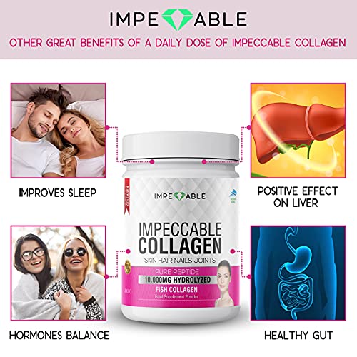 IMPECCABLE Collagen Premium 10.000 mg Pure peptide hydrolyzed Marine Collagen Powder ImpeccableBuy Supplements Australia