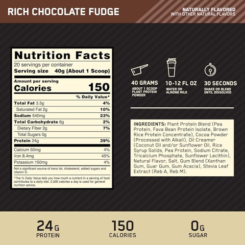 Optimum Nutrition Gold Standard 100% Plant Based Protein Powder, Gluten Free, Vegan Pro Optimum NutritionBuy Supplements Australia