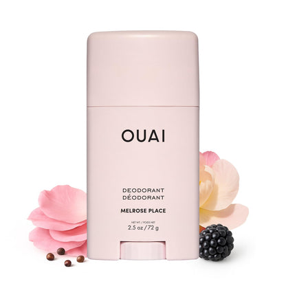OUAI Aluminum Free Deodorant - Women's Deodorant with 24-Hour Odor Control & Invisible Application - Enriched with Notes of Rose, Berry, Lychee & Pink Peppercorn - Melrose Place (2.5 oz) OUAIBuy Supplements Australia