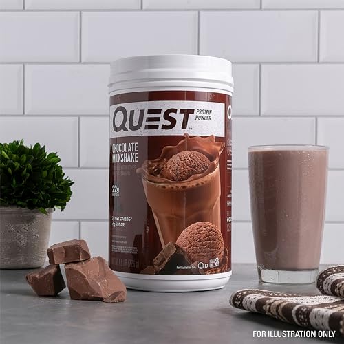 Quest Nutrition Chocolate Milkshake Protein Powder, 22g Protein, 2g Net Carbs, 1g Sugar Quest NutritionBuy Supplements Australia