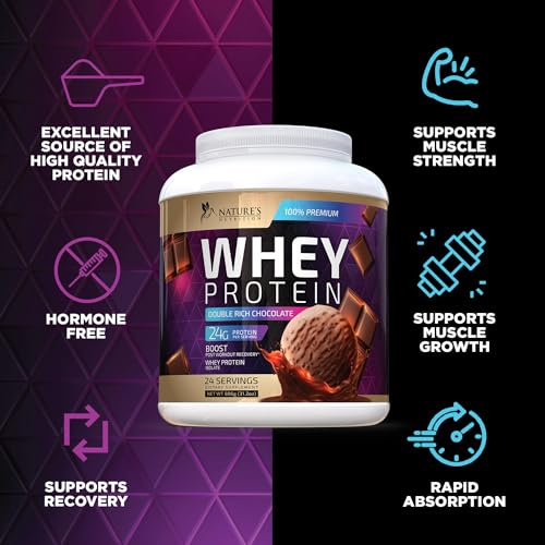 Whey Protein Powder 24g - Chocolate Ice Cream Whey Isolate Protein for Muscle Growth Nature's NutritionBuy Supplements Australia