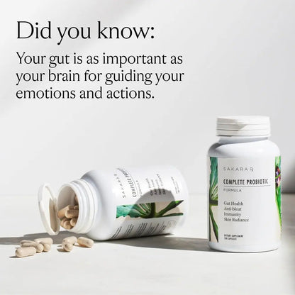 SAKARA Complete Probiotic - Prebiotics and Probiotics for Women Digestive Health Supplements, Supports Bloating, Immune System & Skin Radiance, Gut Health for Women with 3 Billion CFU's - 180 Capsules SAKARABuy Supplements Australia