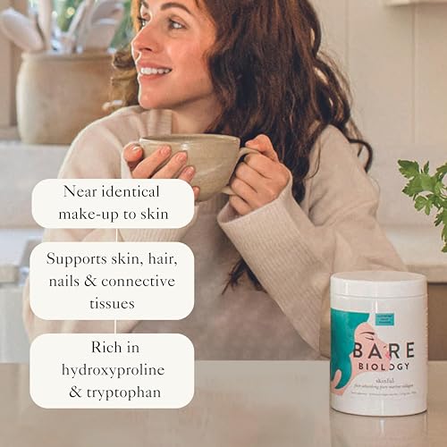 Bare Biology Collagen Powder, 300g/60 Servings - Skinful Pure Marine Collagen Supplement for Skin Bare BiologyBuy Supplements Australia