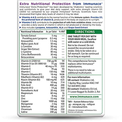 Vitabiotics Immunace Extra Protection Tablets, 30 count ImmunaceBuy Supplements Australia