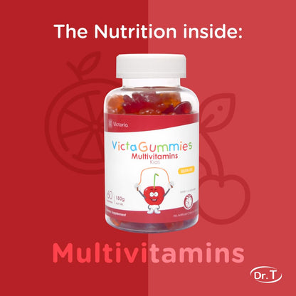 Dr. T Kids Multivitamin Gummies – Daily Vitamins for Kids Ages 2+, with A, C, D, E, B & Folic Acid – Supports Bone Strength, Immunity & Overall Health Dr. TBuy Supplements Australia