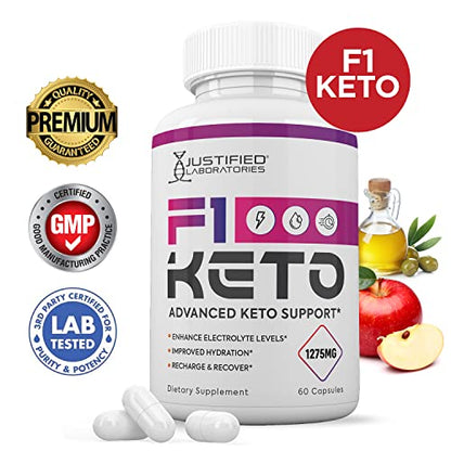 (3 Pack) F1 Keto Pills 800MG Includes goBHB Exogenous Ketones Advanced Ketosis Justified LaboratoriesBuy Supplements Australia