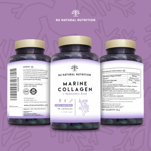 Marine Collagen with Hyaluronic Acid for Skin Care, Hair Care, Joints. Magnesium, Vitamin C. Hydrolysed Collagen Supplements N2 Natural NutritionBuy Supplements Australia