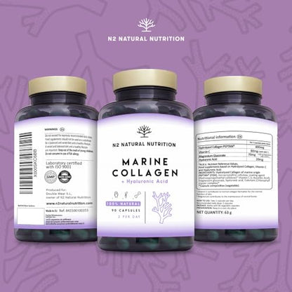 Marine Collagen with Hyaluronic Acid for Skin Care, Hair Care, Joints. Magnesium, Vitamin C. Hydrolysed Collagen Supplements N2 Natural NutritionBuy Supplements Australia