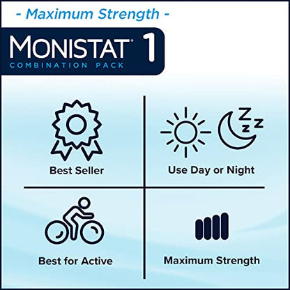 Monistat 1 Day Yeast Infection Treatment for Women, 1 Miconazole Ovule Insert & External Monistat Anti-Itch MonistatBuy Supplements Australia