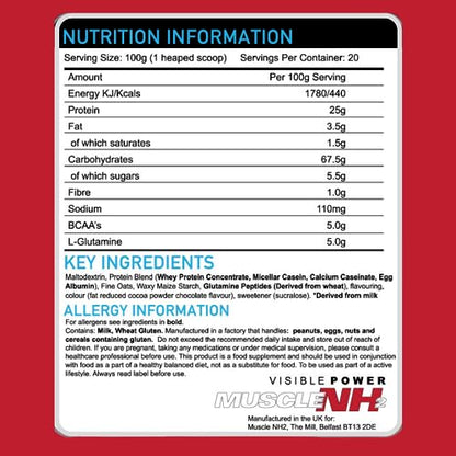 MuscleNh2 True Mass Four Four Zero Mass Gainer Protein Powder, High Calories and Protein MuscleNh2Buy Supplements Australia
