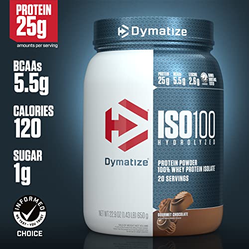 Dymatize ISO100 Hydrolyzed Protein Powder, 100% Whey Isolate , 25g of Protein, 5.5g BCA DymatizeBuy Supplements Australia