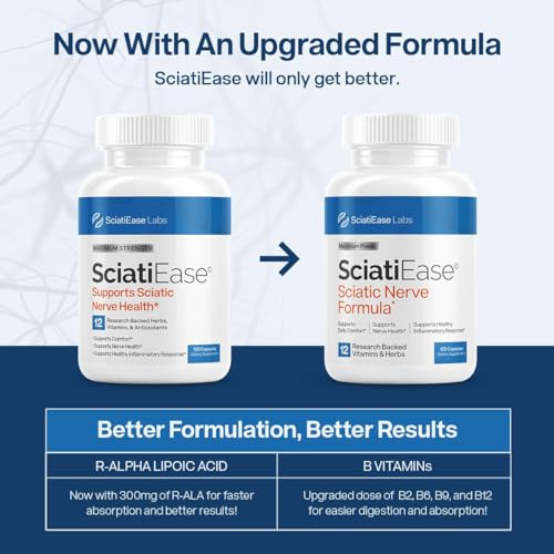 SciatiEase Sciatic Nerve Health Support - Sciatic Nerve Supplement with Pea, Vitamin B SciatiEaseBuy Supplements Australia