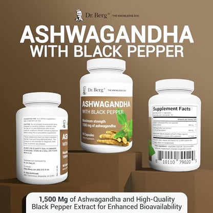 Dr. Berg Ashwagandha Capsules 1500mg - Includes Organic Ashwagandha Root Dr. Berg NutritionalsBuy Supplements Australia