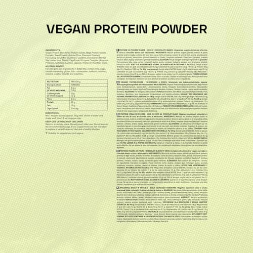 Bulk Vegan Protein Powder, White Chocolate Coconut, 1 kg, New & Improved Formula, 28 Servings BulkBuy Supplements Australia