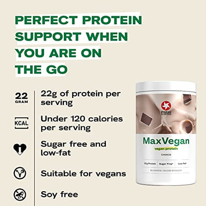 MaxiNutrition - MaxVegan Protein Powder, Chocolate - Plant Based Protein Food Supplement MaxiNutritionBuy Supplements Australia